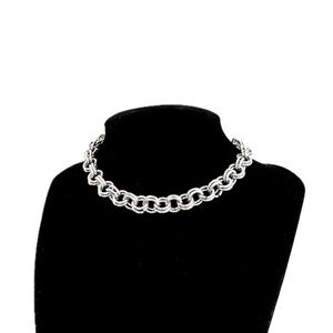 custom made by hand basic chainmail necklace